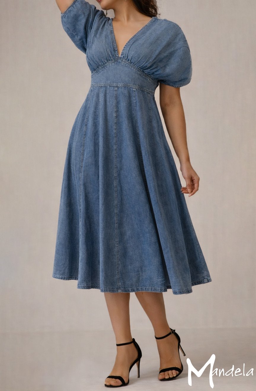 Flutter Sleeve Midi Dress